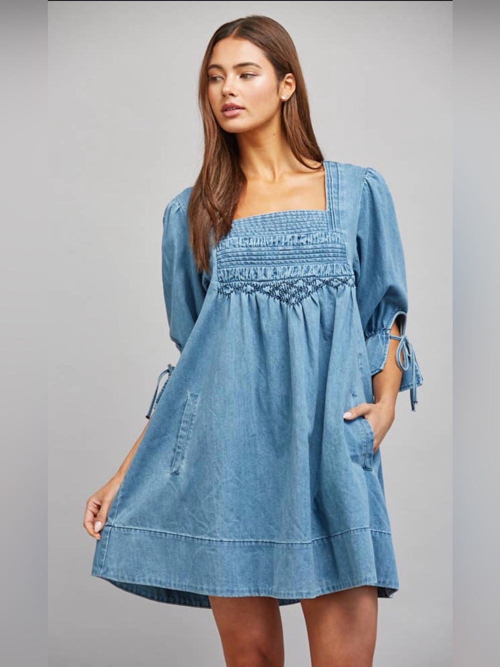 Free People Sonora Denim Mini Dress